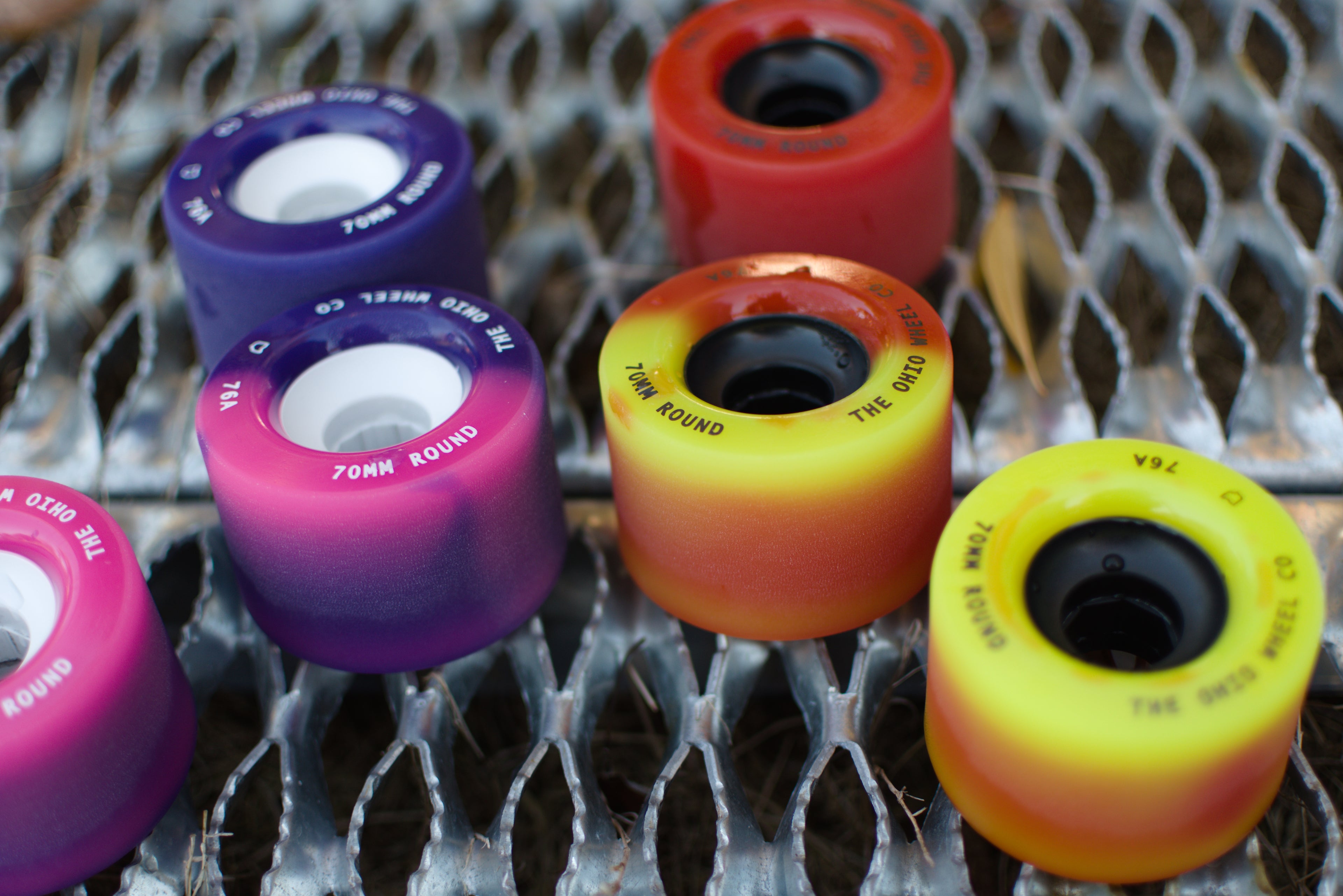 Color changing longboard downhill skateboard wheels.